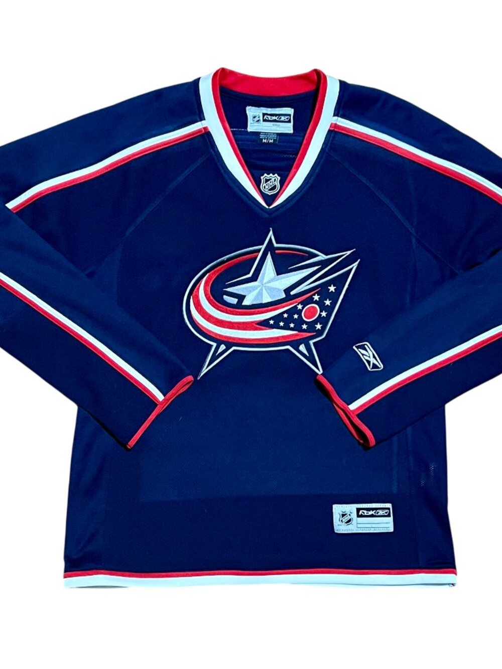 Columbus Blue Jackets Reebok NHL Hockey Embroidered Jersey, Unisex Medium